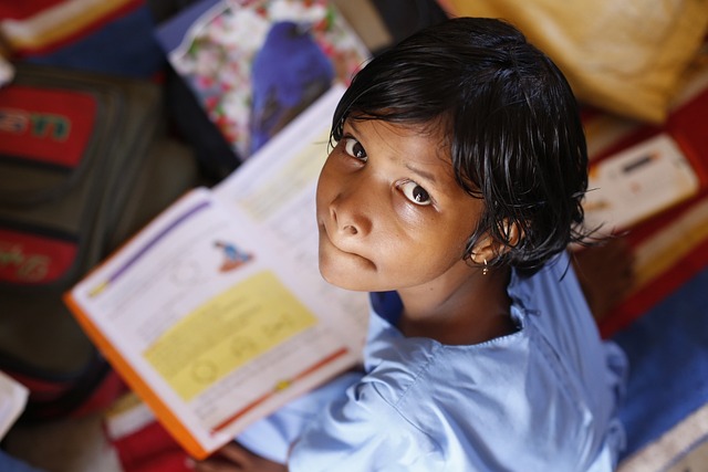 Children reading a book